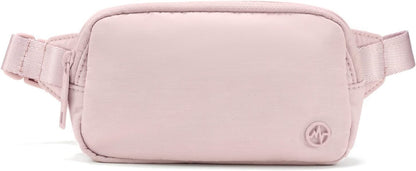 Mini Belt Bag – Ultra Compact, Fits 6.7” Phone, Lipstick, Earbuds, Essentials, Small Crossbody Waist Purse, Black Onyx