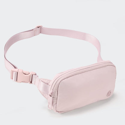 Mini Belt Bag – Ultra Compact, Fits 6.7” Phone, Lipstick, Earbuds, Essentials, Small Crossbody Waist Purse, Black Onyx