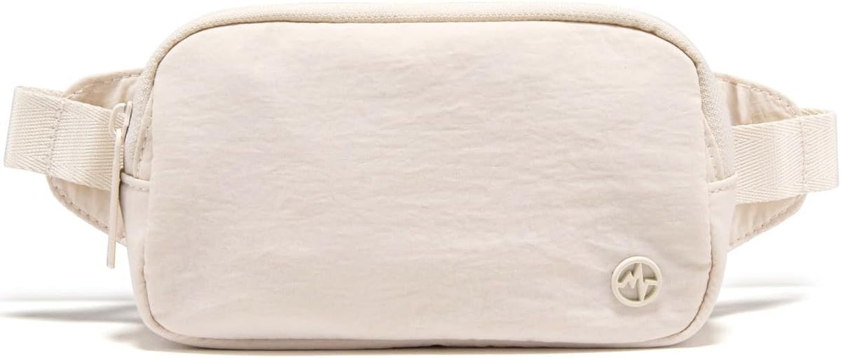 Mini Belt Bag – Ultra Compact, Fits 6.7” Phone, Lipstick, Earbuds, Essentials, Small Crossbody Waist Purse, Black Onyx