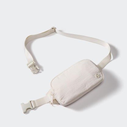 Mini Belt Bag – Ultra Compact, Fits 6.7” Phone, Lipstick, Earbuds, Essentials, Small Crossbody Waist Purse, Black Onyx