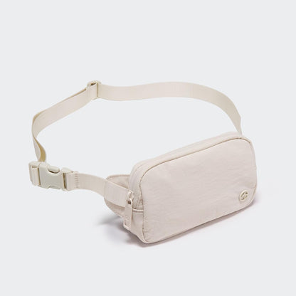 Mini Belt Bag – Ultra Compact, Fits 6.7” Phone, Lipstick, Earbuds, Essentials, Small Crossbody Waist Purse, Black Onyx