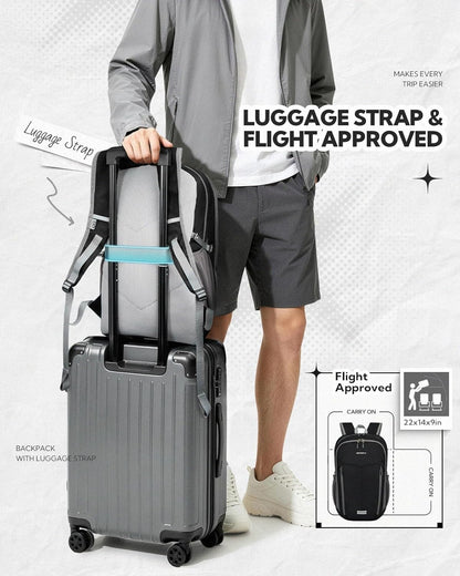 Lightweight Packable Backpack, 25L Small Foldable Travel Daypack | Multi-Pocket with Luggage Strap, Breathable Back Pad, Comfortable to wear, Easy to Fold, Compact Day Pack for Hiking Outdoor