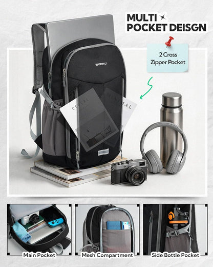 Lightweight Packable Backpack, 25L Small Foldable Travel Daypack | Multi-Pocket with Luggage Strap, Breathable Back Pad, Comfortable to wear, Easy to Fold, Compact Day Pack for Hiking Outdoor