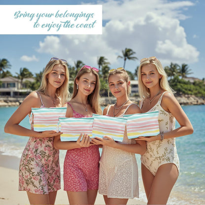 Wet Dry Bag Waves Rainbow Wet Bag Beach Bags for Swimsuit Toiletry Bags Travel Essentials For Women, Beach Travel Gym for Swimsuit Dirty Diaper Gifts
