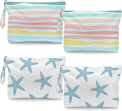 Wet Dry Bag Waves Rainbow Wet Bag Beach Bags for Swimsuit Toiletry Bags Travel Essentials For Women, Beach Travel Gym for Swimsuit Dirty Diaper Gifts