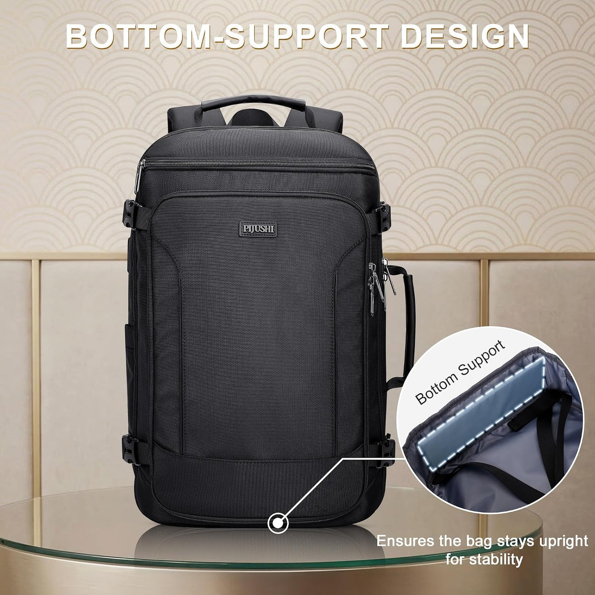 Large Travel Backpack for Women with 16" Padded Laptop Compartment | Flight Approved Carry On Bag with 180° Open, USB Port, Anti-Theft Pocket for Airport, Road Trips, Work, PE067 Khaki