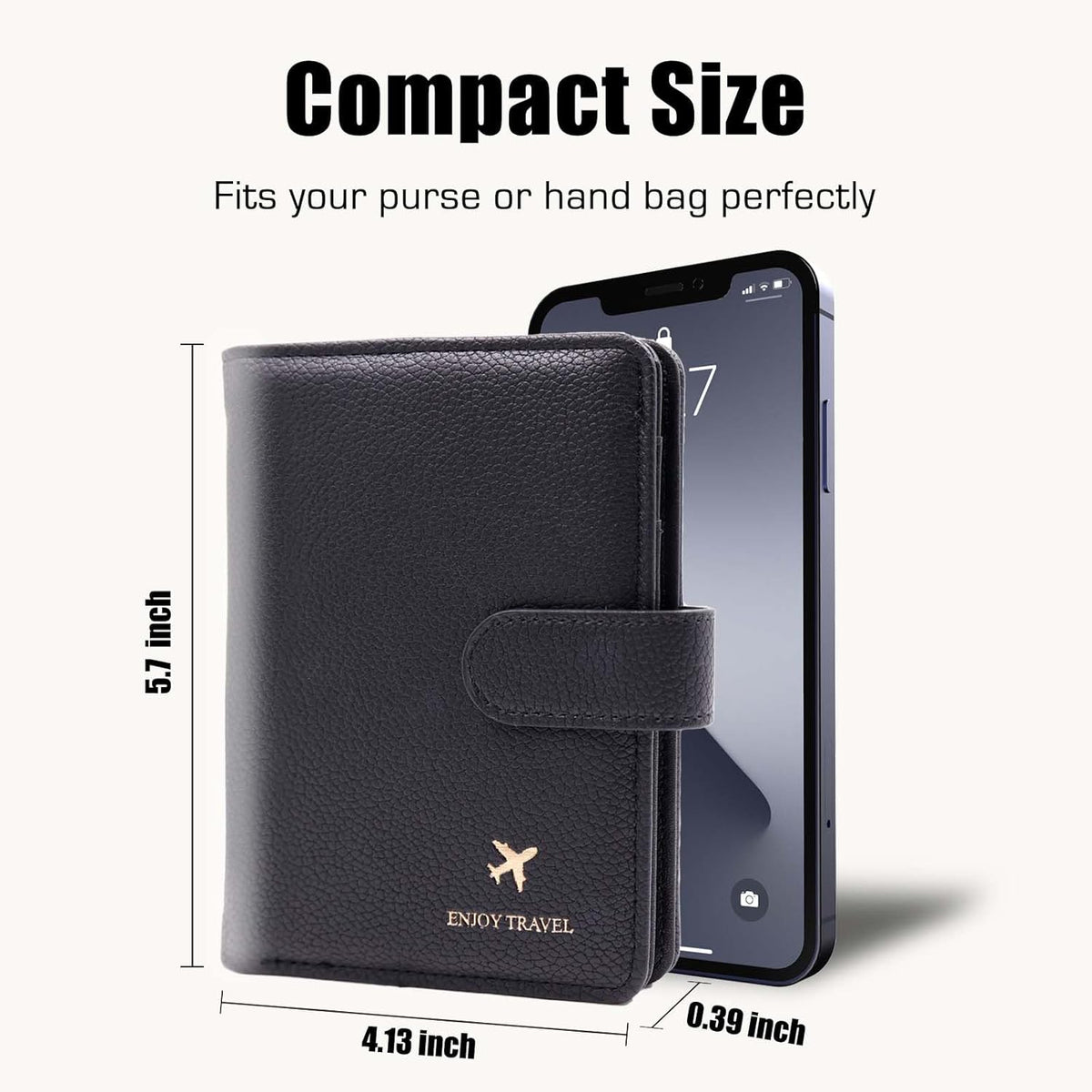 Passport Holder with RFID Blocking, Cash Pocket & Back Zipper Coin Pocket - Travel Document Holder, Magnetic Button, Multiple Card Slots - Soft PU Leather for Men and Women(AQUA GREEN)
