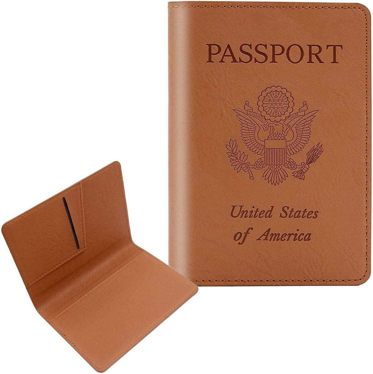 Passport Holder with RFID Blocking, Cash Pocket & Back Zipper Coin Pocket - Travel Document Holder, Magnetic Button, Multiple Card Slots - Soft PU Leather for Men and Women(AQUA GREEN)