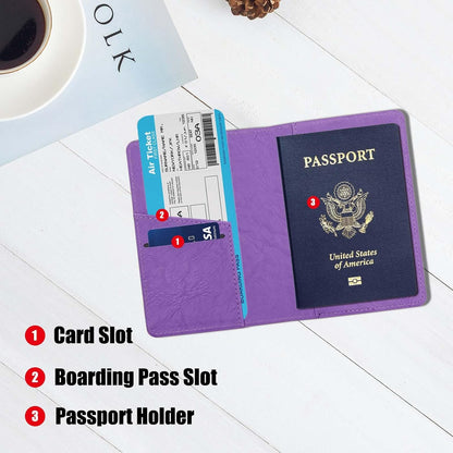 Passport Holder with RFID Blocking, Cash Pocket & Back Zipper Coin Pocket - Travel Document Holder, Magnetic Button, Multiple Card Slots - Soft PU Leather for Men and Women(AQUA GREEN)