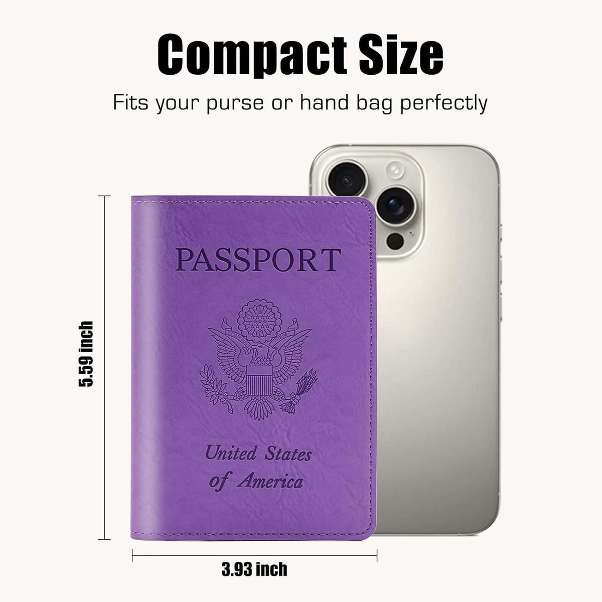 Passport Holder with RFID Blocking, Cash Pocket & Back Zipper Coin Pocket - Travel Document Holder, Magnetic Button, Multiple Card Slots - Soft PU Leather for Men and Women(AQUA GREEN)