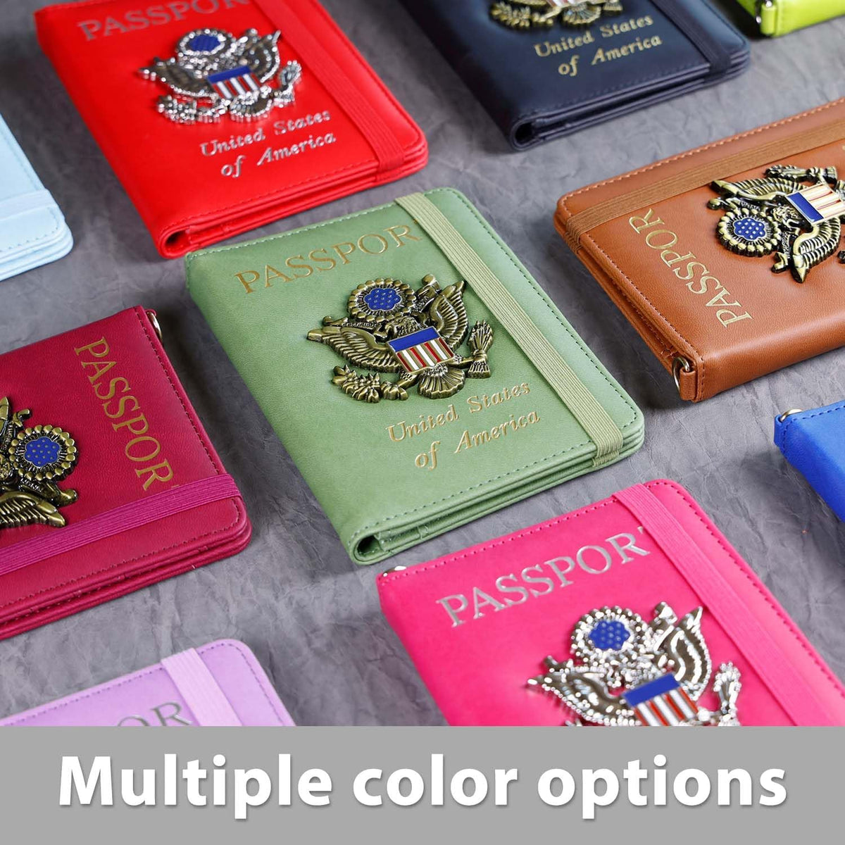 Passport Holder with RFID Blocking, Cash Pocket & Back Zipper Coin Pocket - Travel Document Holder, Magnetic Button, Multiple Card Slots - Soft PU Leather for Men and Women(AQUA GREEN)