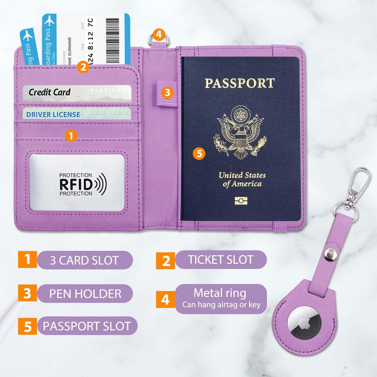 Passport Holder with RFID Blocking, Cash Pocket & Back Zipper Coin Pocket - Travel Document Holder, Magnetic Button, Multiple Card Slots - Soft PU Leather for Men and Women(AQUA GREEN)