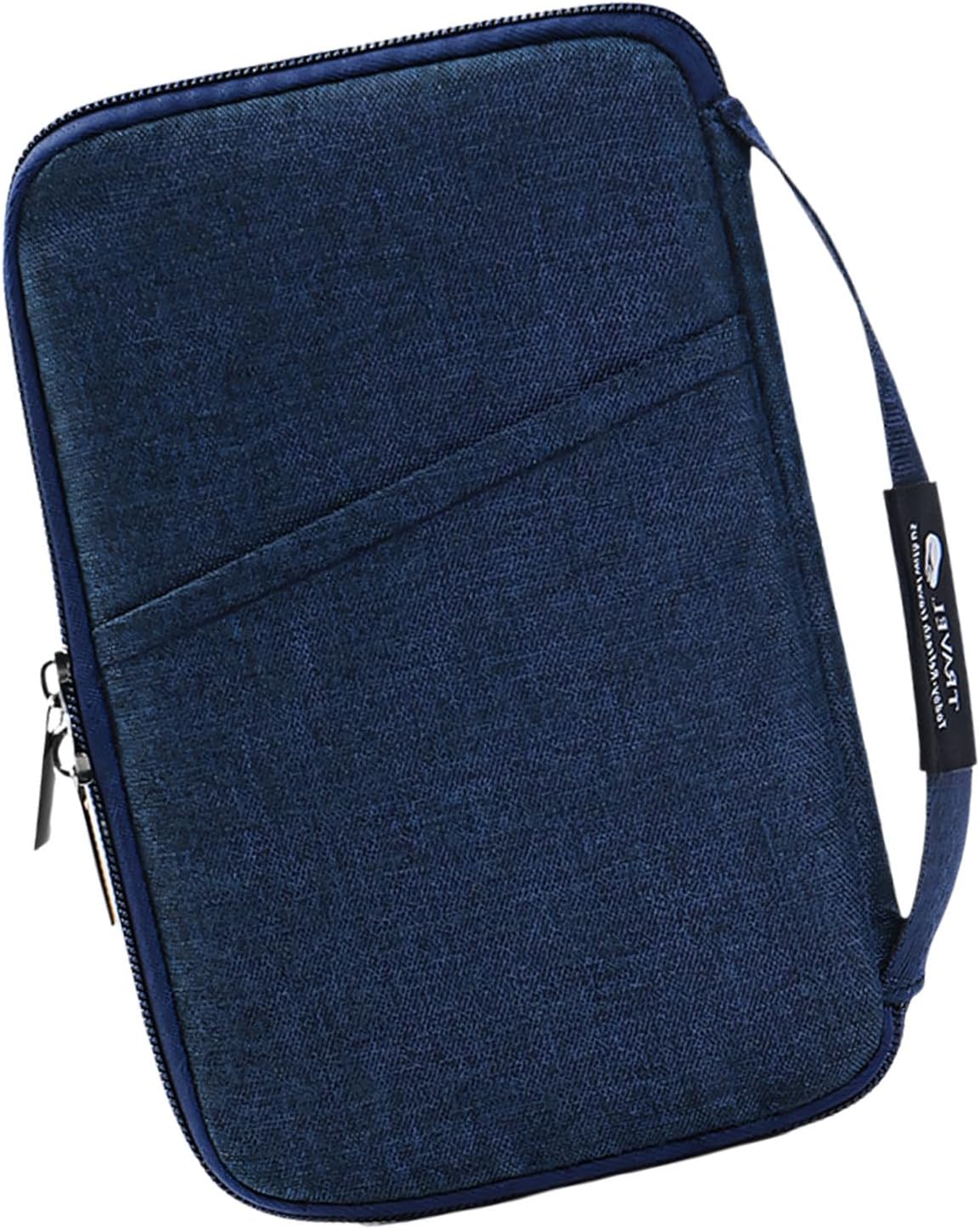 Passports Holder with Multiple Pockets for Travel Documents Oxford Fabric Storage Zipper Document Case