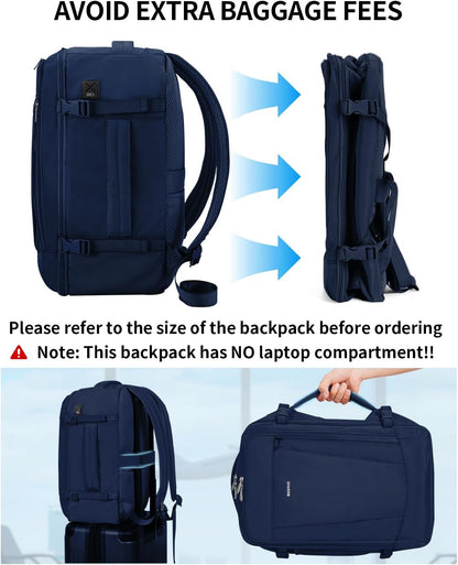 35L TSA Friendly Travel Laptop Backpack for Men and Women, Large Carry-On Business Backpack with 17.3 In Laptop Compartment, Waterproof Oxford Fabric, Anti-Theft Pocket, Multiple Pockets, Blue