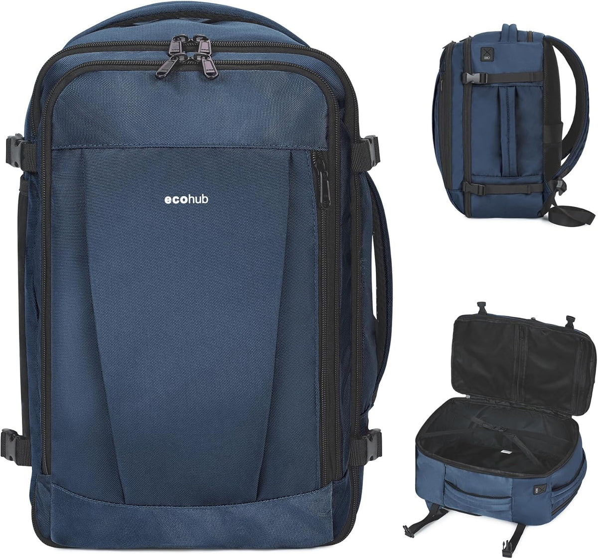 35L TSA Friendly Travel Laptop Backpack for Men and Women, Large Carry-On Business Backpack with 17.3 In Laptop Compartment, Waterproof Oxford Fabric, Anti-Theft Pocket, Multiple Pockets, Blue