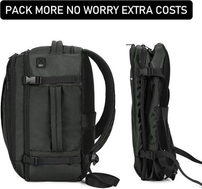 35L TSA Friendly Travel Laptop Backpack for Men and Women, Large Carry-On Business Backpack with 17.3 In Laptop Compartment, Waterproof Oxford Fabric, Anti-Theft Pocket, Multiple Pockets, Blue