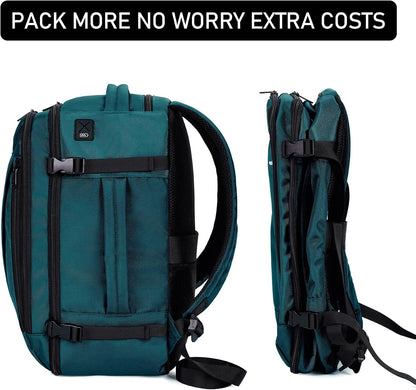 35L TSA Friendly Travel Laptop Backpack for Men and Women, Large Carry-On Business Backpack with 17.3 In Laptop Compartment, Waterproof Oxford Fabric, Anti-Theft Pocket, Multiple Pockets, Blue