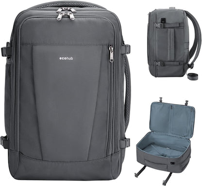 35L TSA Friendly Travel Laptop Backpack for Men and Women, Large Carry-On Business Backpack with 17.3 In Laptop Compartment, Waterproof Oxford Fabric, Anti-Theft Pocket, Multiple Pockets, Blue