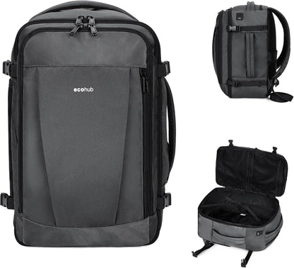 35L TSA Friendly Travel Laptop Backpack for Men and Women, Large Carry-On Business Backpack with 17.3 In Laptop Compartment, Waterproof Oxford Fabric, Anti-Theft Pocket, Multiple Pockets, Blue