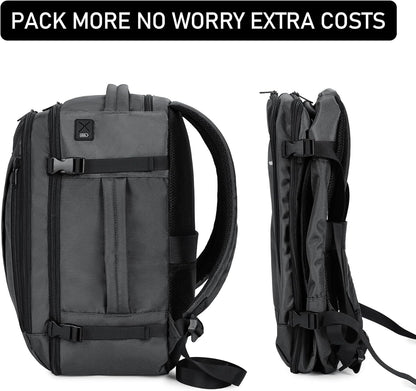 35L TSA Friendly Travel Laptop Backpack for Men and Women, Large Carry-On Business Backpack with 17.3 In Laptop Compartment, Waterproof Oxford Fabric, Anti-Theft Pocket, Multiple Pockets, Blue