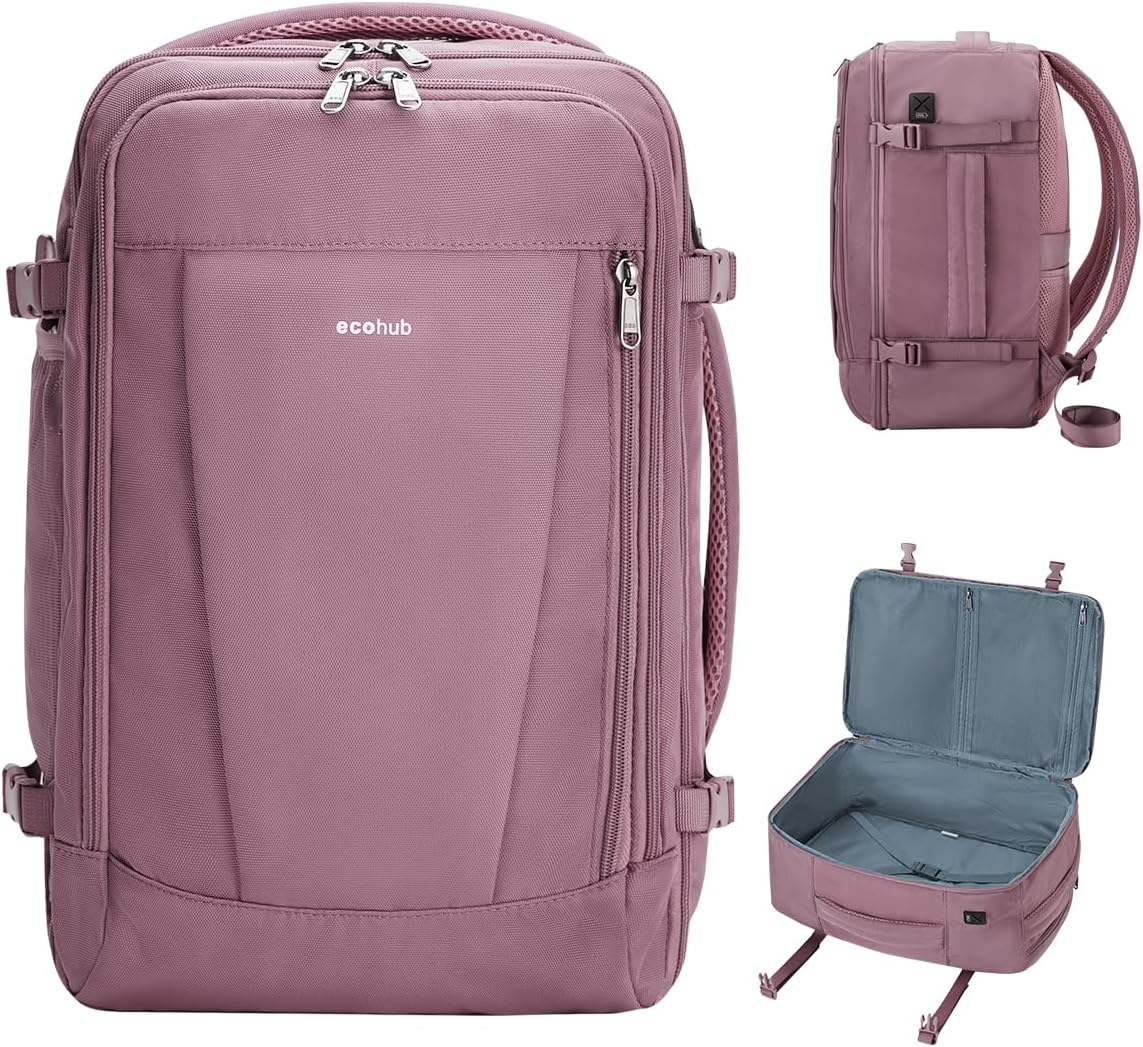 35L TSA Friendly Travel Laptop Backpack for Men and Women, Large Carry-On Business Backpack with 17.3 In Laptop Compartment, Waterproof Oxford Fabric, Anti-Theft Pocket, Multiple Pockets, Blue