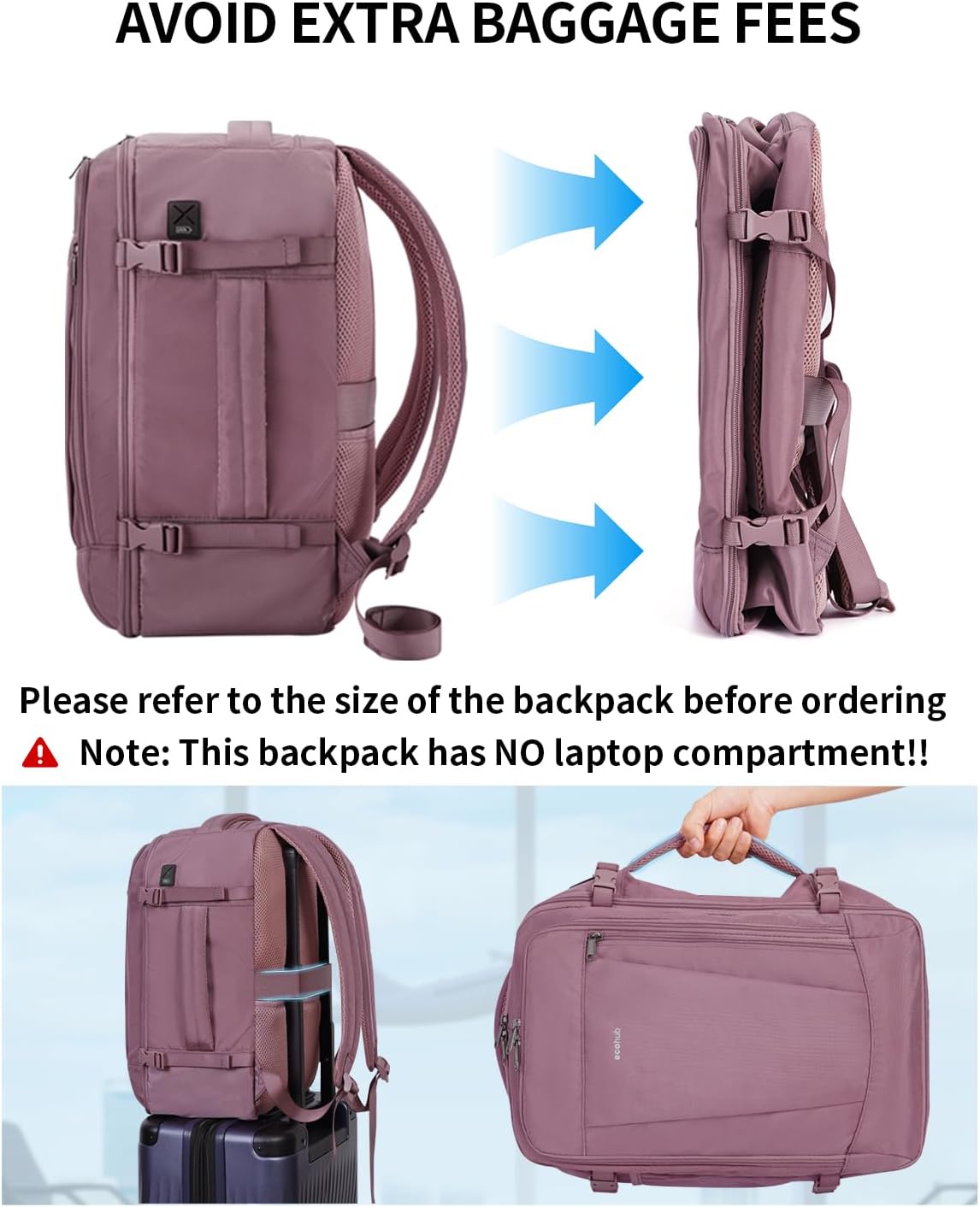 35L TSA Friendly Travel Laptop Backpack for Men and Women, Large Carry-On Business Backpack with 17.3 In Laptop Compartment, Waterproof Oxford Fabric, Anti-Theft Pocket, Multiple Pockets, Blue