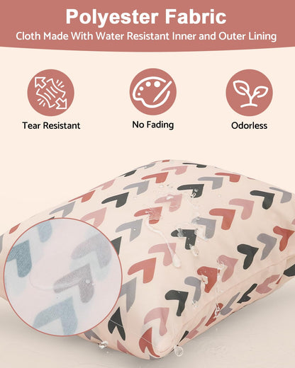 ALVA 2pcs Cloth Diaper Wet Dry Bags Waterproof Reusable with Two Zippered Pockets Travel Beach Pool Daycare Soiled Baby Items Yoga Gym Bag for Swimsuits or Wet Clothes LX-AMD0912 - Colors A