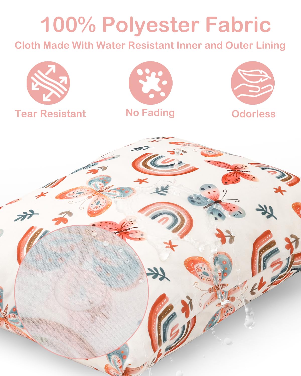 ALVA 2pcs Cloth Diaper Wet Dry Bags Waterproof Reusable with Two Zippered Pockets Travel Beach Pool Daycare Soiled Baby Items Yoga Gym Bag for Swimsuits or Wet Clothes LX-AMD0912 - Colors A