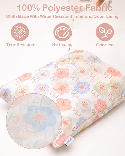 ALVA 2pcs Cloth Diaper Wet Dry Bags Waterproof Reusable with Two Zippered Pockets Travel Beach Pool Daycare Soiled Baby Items Yoga Gym Bag for Swimsuits or Wet Clothes LX-AMD0912 - Colors A