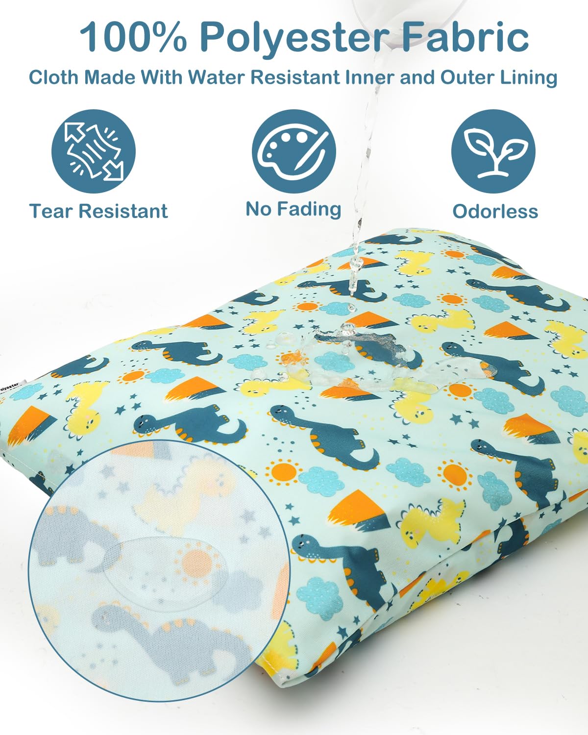 ALVA 2pcs Cloth Diaper Wet Dry Bags Waterproof Reusable with Two Zippered Pockets Travel Beach Pool Daycare Soiled Baby Items Yoga Gym Bag for Swimsuits or Wet Clothes LX-AMD0912 - Colors A