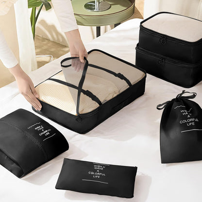 8 Set Packing Cubes for Travel, Luggage Packing Organizers Accessories Large Toiletries Bag for Clothes Shoes Cosmetics (8Set-Pink Bow)