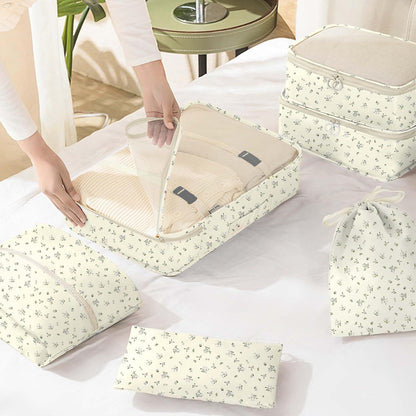 8 Set Packing Cubes for Travel, Luggage Packing Organizers Accessories Large Toiletries Bag for Clothes Shoes Cosmetics (8Set-Pink Bow)