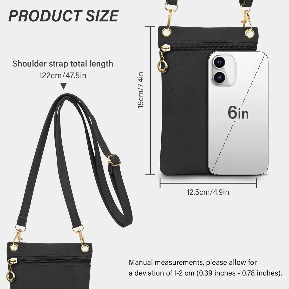 Cell Phone Purse, PU Leather Phone Bag Cell Phone Wallet for Women and Girls, Crossbody Phone Purse for Shopping