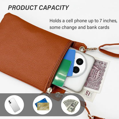 Cell Phone Purse, PU Leather Phone Bag Cell Phone Wallet for Women and Girls, Crossbody Phone Purse for Shopping