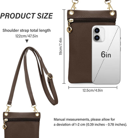 Cell Phone Purse, PU Leather Phone Bag Cell Phone Wallet for Women and Girls, Crossbody Phone Purse for Shopping