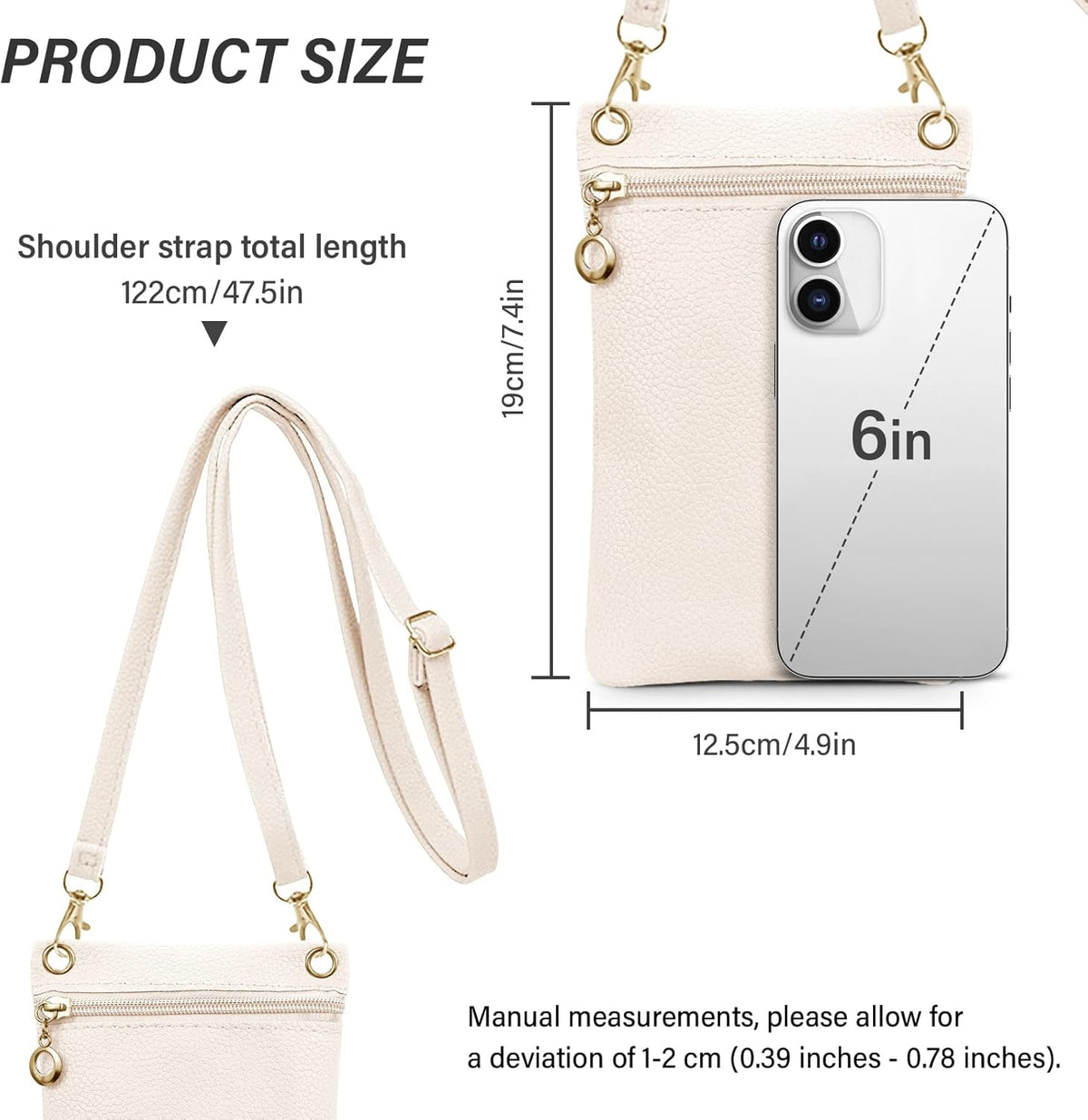 Cell Phone Purse, PU Leather Phone Bag Cell Phone Wallet for Women and Girls, Crossbody Phone Purse for Shopping
