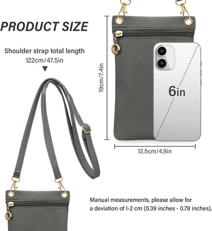 Cell Phone Purse, PU Leather Phone Bag Cell Phone Wallet for Women and Girls, Crossbody Phone Purse for Shopping