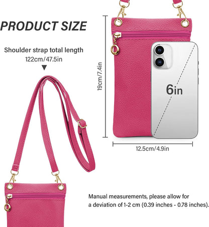 Cell Phone Purse, PU Leather Phone Bag Cell Phone Wallet for Women and Girls, Crossbody Phone Purse for Shopping
