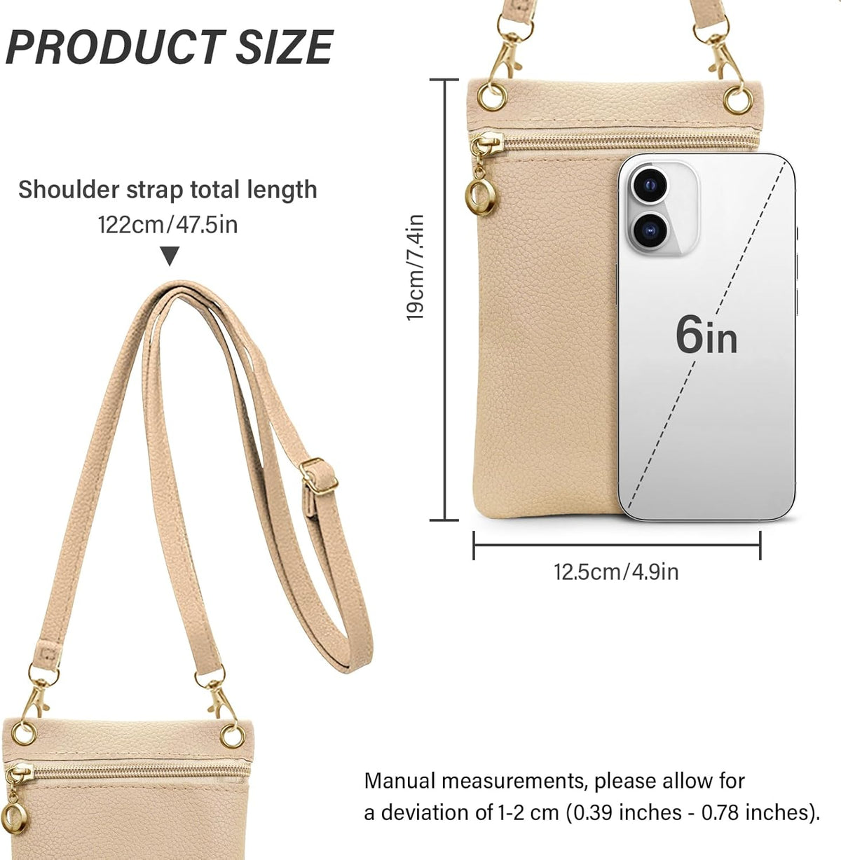 Cell Phone Purse, PU Leather Phone Bag Cell Phone Wallet for Women and Girls, Crossbody Phone Purse for Shopping