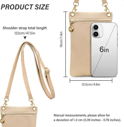 Cell Phone Purse, PU Leather Phone Bag Cell Phone Wallet for Women and Girls, Crossbody Phone Purse for Shopping