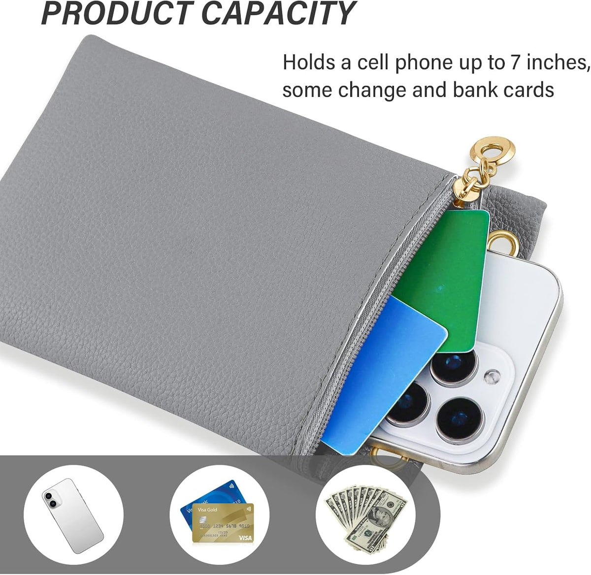 Cell Phone Purse, PU Leather Phone Bag Cell Phone Wallet for Women and Girls, Crossbody Phone Purse for Shopping