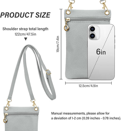 Cell Phone Purse, PU Leather Phone Bag Cell Phone Wallet for Women and Girls, Crossbody Phone Purse for Shopping