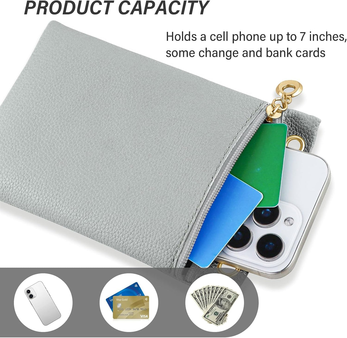 Cell Phone Purse, PU Leather Phone Bag Cell Phone Wallet for Women and Girls, Crossbody Phone Purse for Shopping