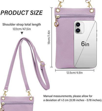 Cell Phone Purse, PU Leather Phone Bag Cell Phone Wallet for Women and Girls, Crossbody Phone Purse for Shopping