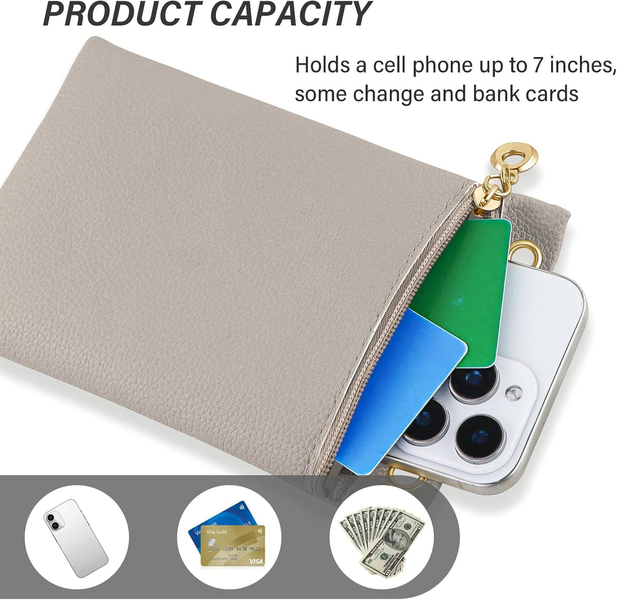 Cell Phone Purse, PU Leather Phone Bag Cell Phone Wallet for Women and Girls, Crossbody Phone Purse for Shopping