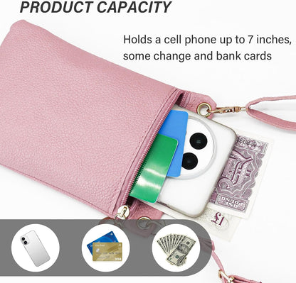 Cell Phone Purse, PU Leather Phone Bag Cell Phone Wallet for Women and Girls, Crossbody Phone Purse for Shopping