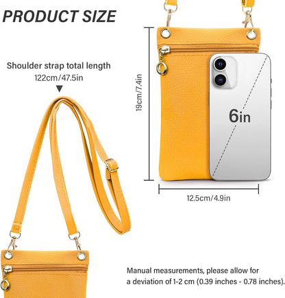 Cell Phone Purse, PU Leather Phone Bag Cell Phone Wallet for Women and Girls, Crossbody Phone Purse for Shopping