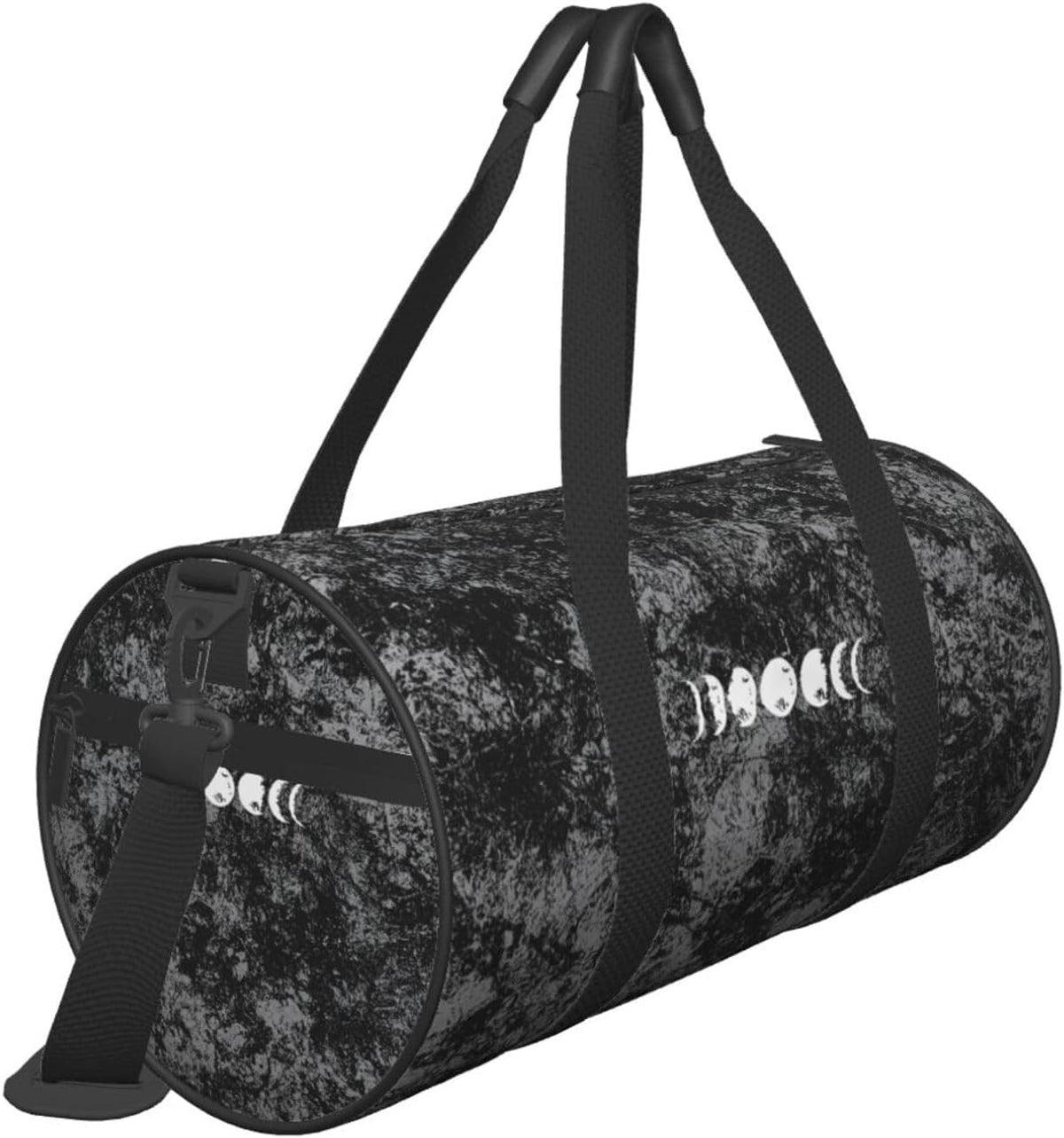 Moon Phases Convertible Garment Bag with Shoulder Strap, Carry on Garment Duffel Bag for Men Women - Rolling Foldable for Travel Luggage Bags (Black)