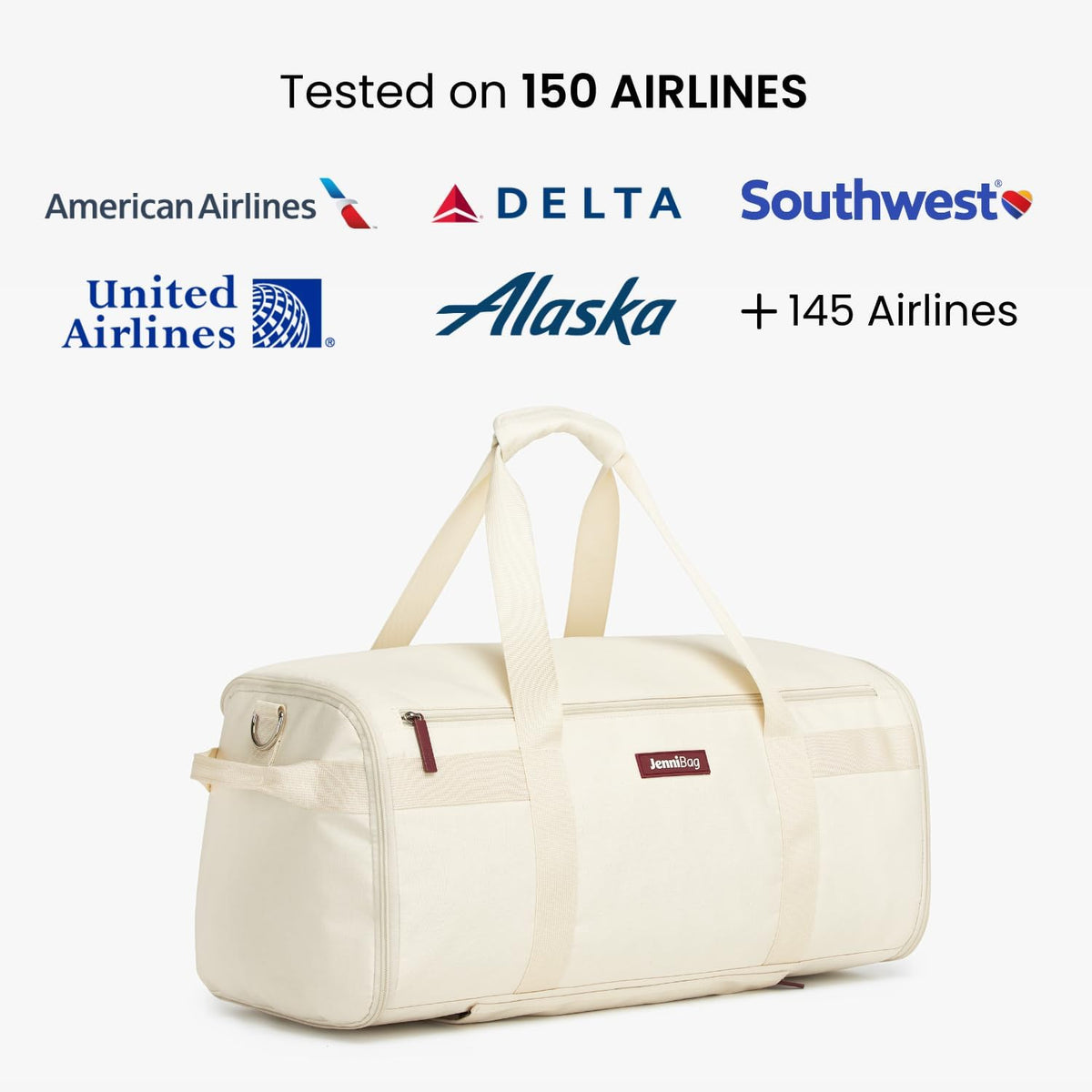 Convertible Travel Bag for Women, 60L Weekender Garment Duffel Carry-On with Shoe Compartment, Trolley Sleeve, Durable Water-Resistant Overnight Bag (Roller Edition, Beige)