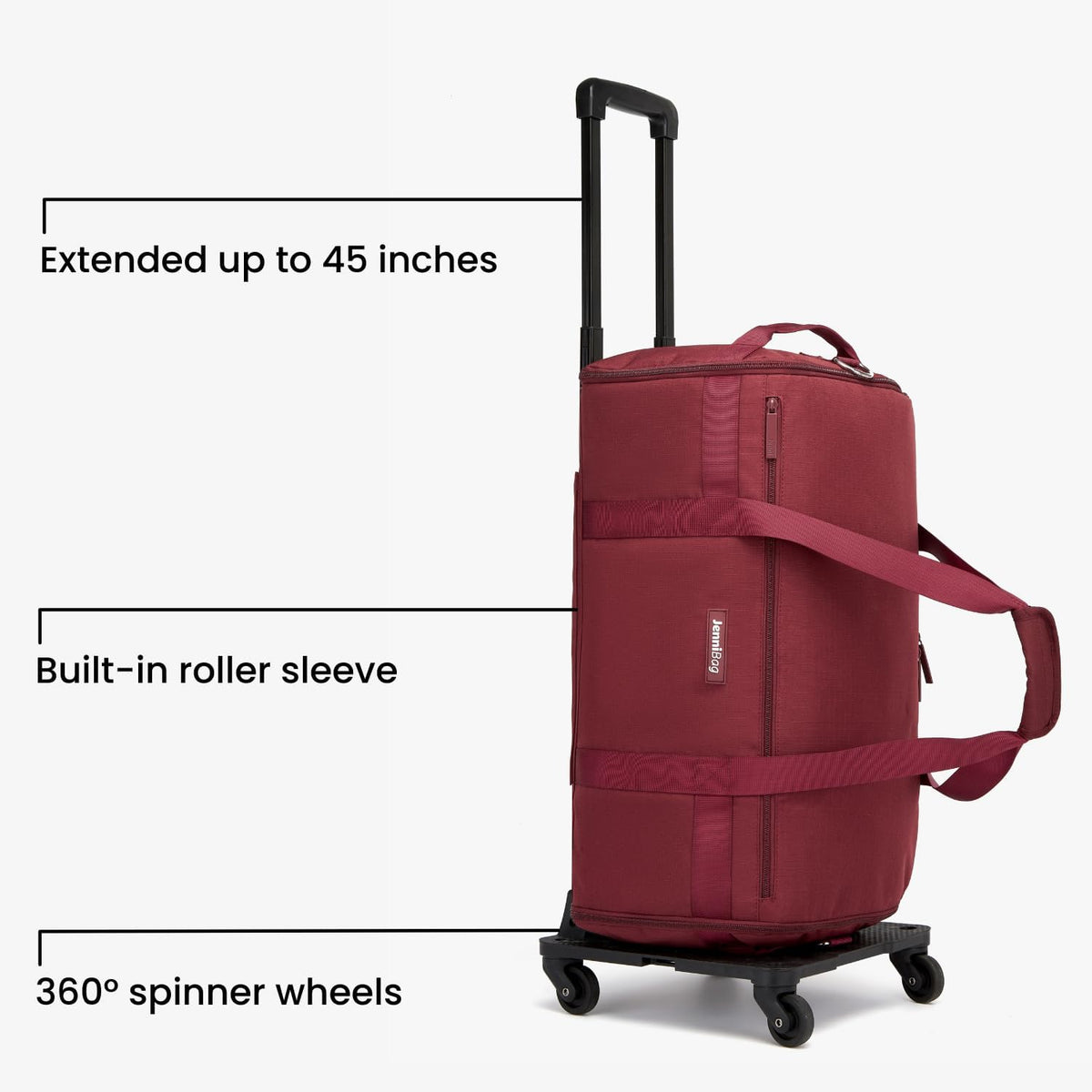 Convertible Travel Bag for Women, 60L Weekender Garment Duffel Carry-On with Shoe Compartment, Trolley Sleeve, Durable Water-Resistant Overnight Bag (Roller Edition, Beige)